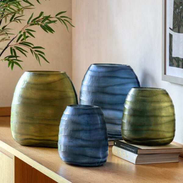 Sintra Handblown Carved Glass Vase