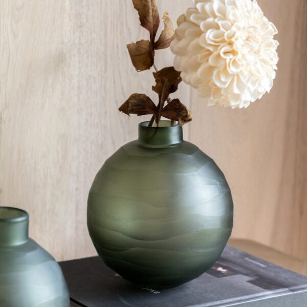 Bevelled Glass Globe Vase