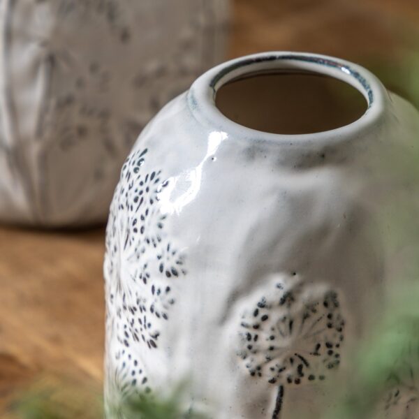 Meadow Embossed Ceramic Vase
