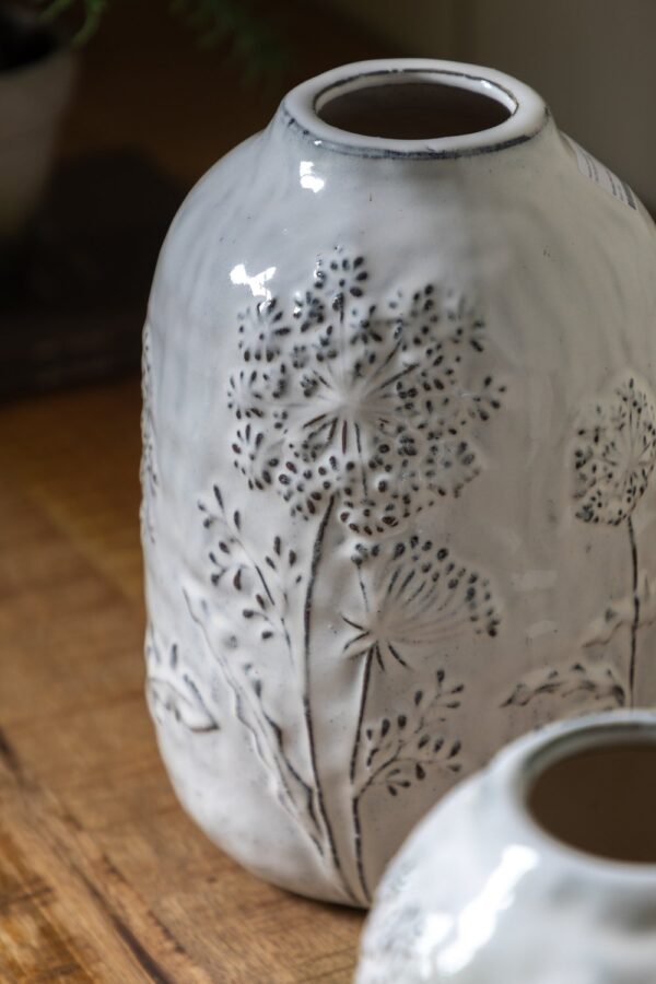 Meadow Embossed Ceramic Vase