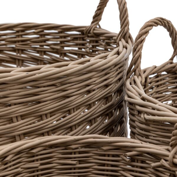 Hand Woven Willow Storage Basket Nest Set of 3