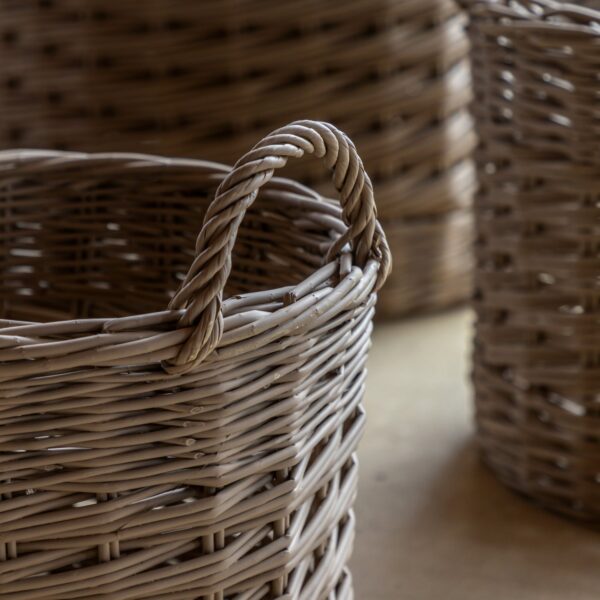 Hand Woven Willow Storage Basket Nest Set of 3