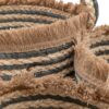 Fringed Woven Basket  Stripe Set of 3