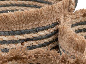 DF-GAL-5056693592105-1 Fringed Woven Basket Stripe Set of 3