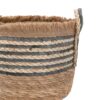 Fringed Woven Basket  Stripe Set of 3