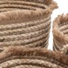 Fringed Woven Basket  Stripe Set of 3