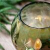Floral Etched Iridescent Tealight Holder