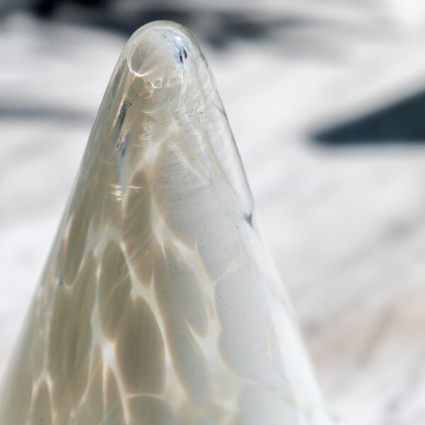 White Confetti Glass Tree Decoration