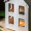 DF-GAL-5056693599050-3 Pearly White Houses Tealight Holder