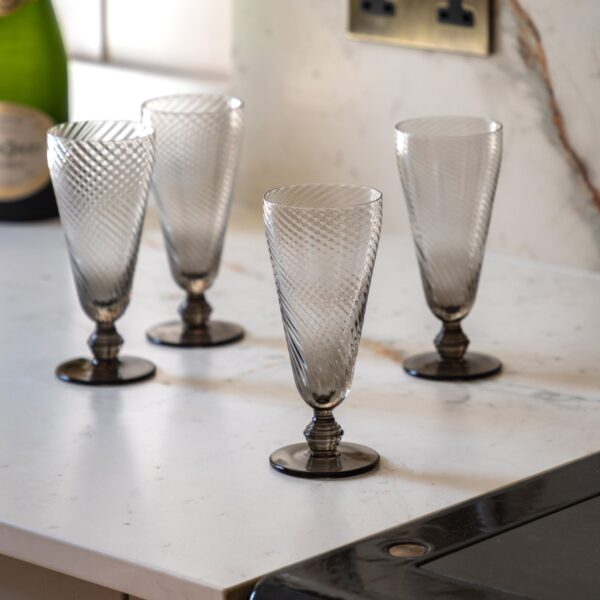 Swirl Flute Glass 4pk
