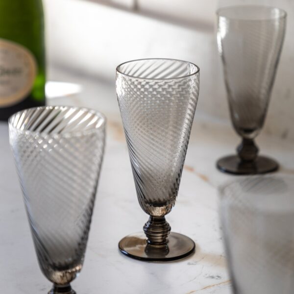 Swirl Flute Glass 4pk