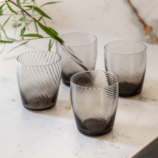 Swirl Tumbler Glass 4pk