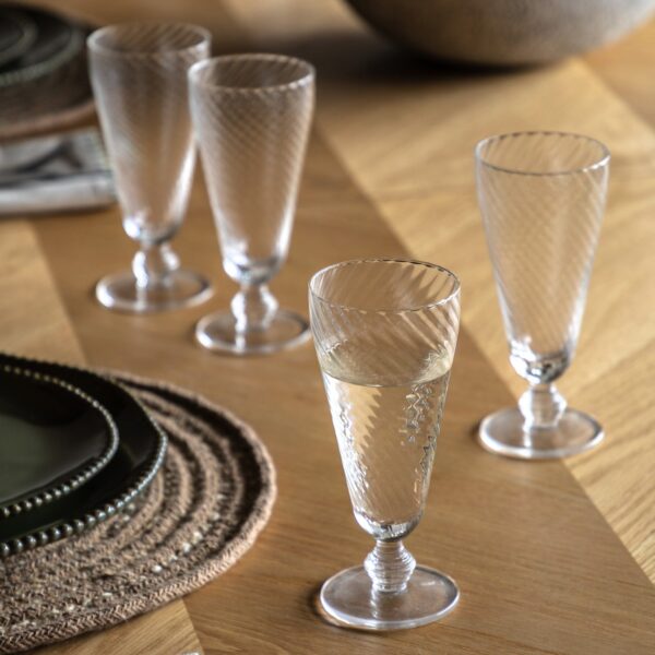 Swirl Flute Glass 4pk
