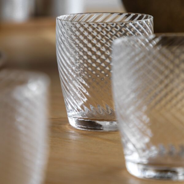 Swirl Tumbler Glass 4pk