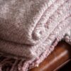 Herringbone Faux Mohair Throw