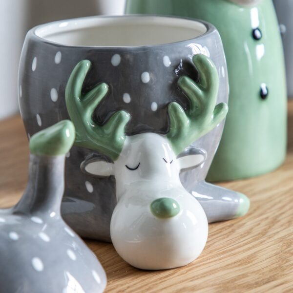 Reindeer Pot with Lid