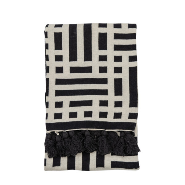 Meton Knitted Tassel Throw