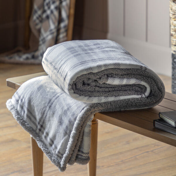DF-GAL-5059413960451-1 Tartan Sherpa Throw