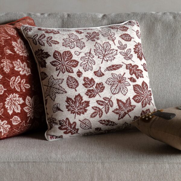 Autumn Leaf Chenille Cushion