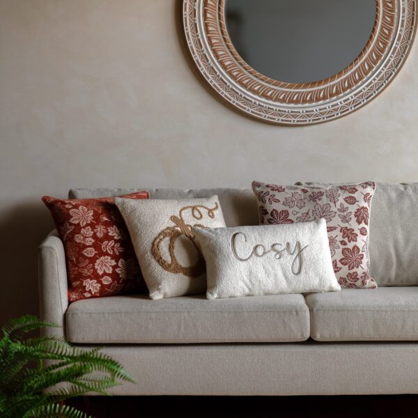 Autumn Leaf Chenille Cushion