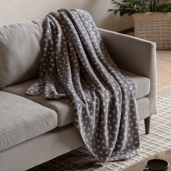 Modern Geo Flannel Throw