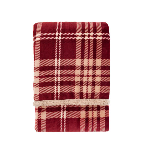 DF-GAL-5061087222162-1 Tartan Sherpa Throw