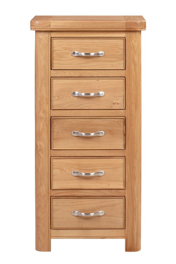 Chatsworth Oak 5 Drawer Tall Chest