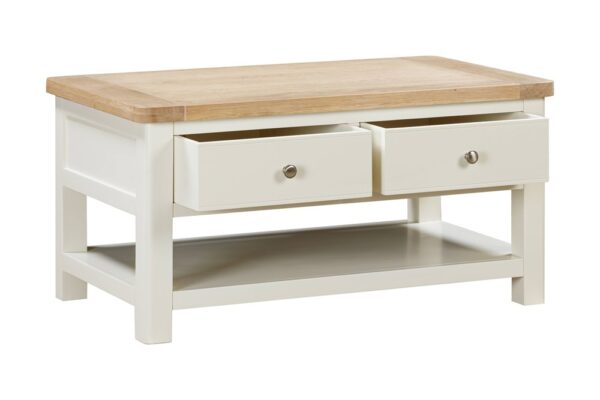 Foxington Painted Coffee Table with 2 Drawers