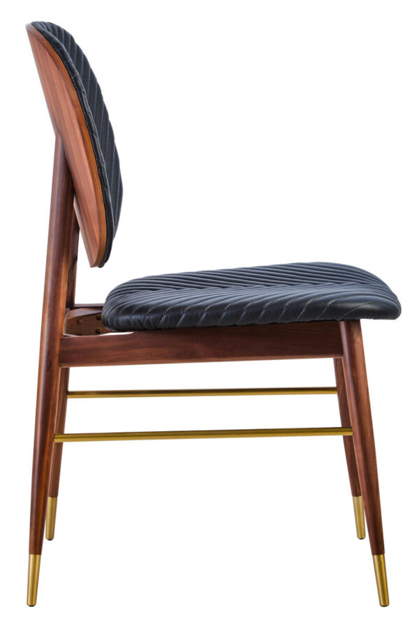 Z5501931_02__23457.1777542762.jpg Kenso Walnut Wood and Leather Dining Chair Seconds