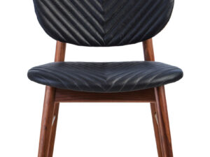 Kenso Walnut Wood and Leather Dining Chair Seconds