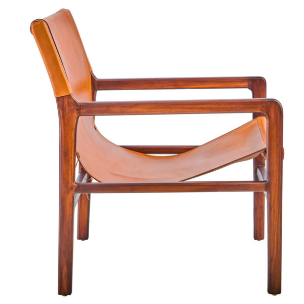 Inca Brown Leather Sling Chair Seconds