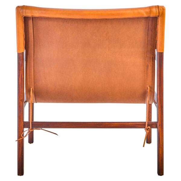 Inca Brown Leather Sling Chair Seconds