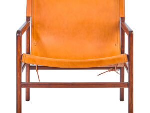 Inca Brown Leather Sling Chair Seconds