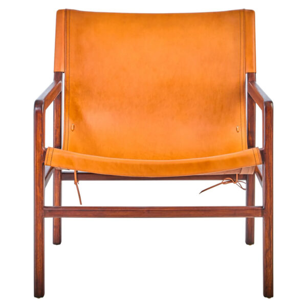Inca Brown Leather Sling Chair Seconds