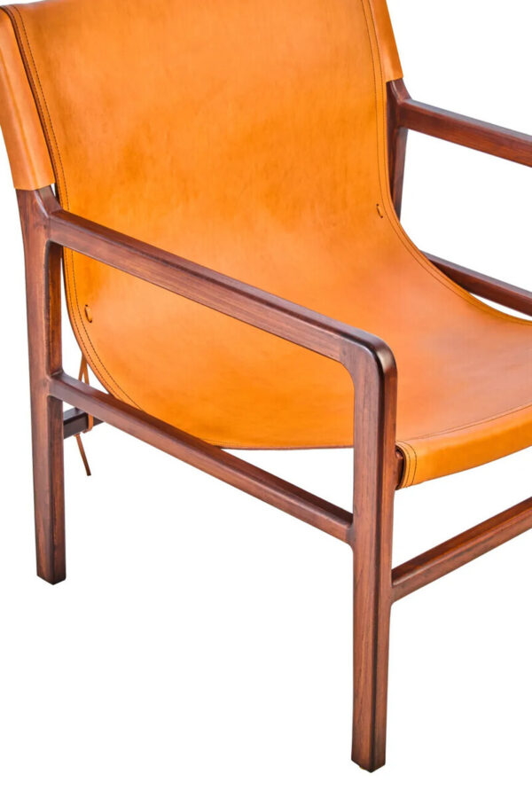 Inca Brown Leather Sling Chair Seconds