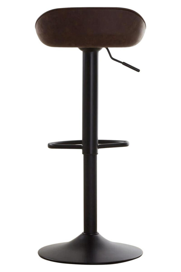 Dalston Brown Set Of Two Leather Effect Bar Stools