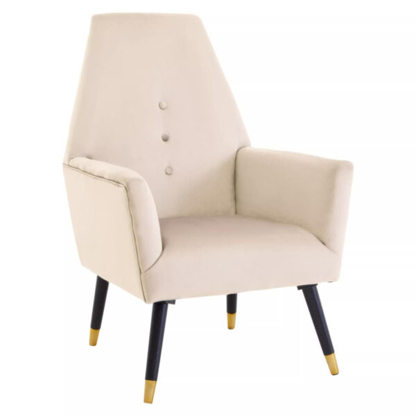 Loretta Wine Velvet Chair With Black Wood And Gold Finish Legs