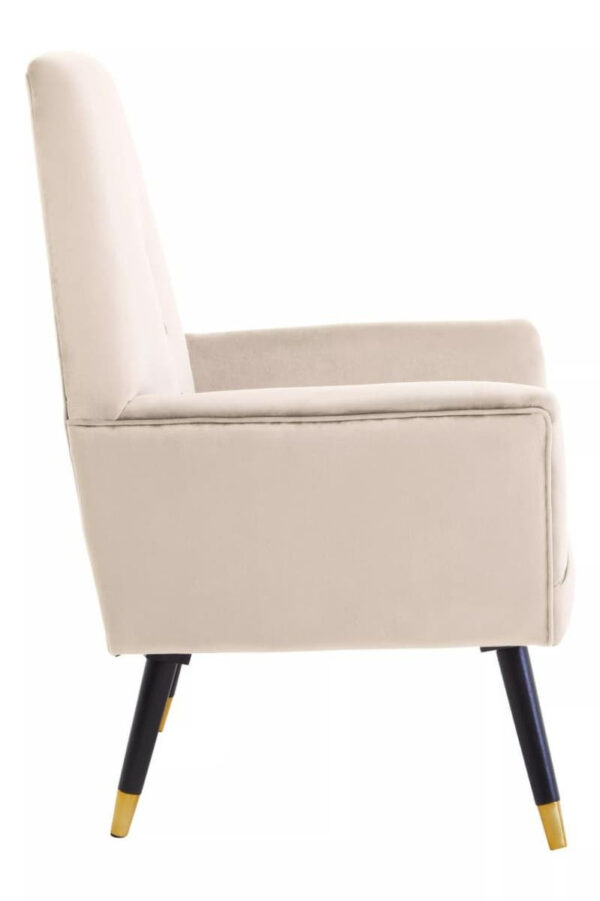 Loretta Wine Velvet Chair With Black Wood And Gold Finish Legs