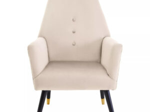 Loretta Wine Velvet Chair With Black Wood And Gold Finish Legs