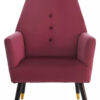 Loretta Stone Velvet Chair With Black Wood And Gold Finish Legs