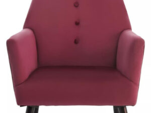 Loretta Stone Velvet Chair With Black Wood And Gold Finish Legs