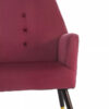 Loretta Stone Velvet Chair With Black Wood And Gold Finish Legs
