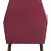 Loretta Stone Velvet Chair With Black Wood And Gold Finish Legs